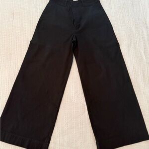 Elegant Black Wide Leg Women's Pants